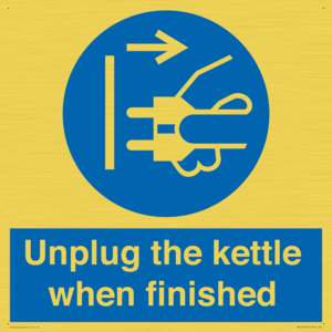 Unplug the kettle when finished